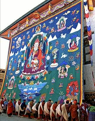 Bhútán thangka Padmasambhava