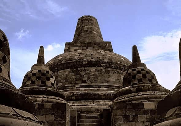 stúpa na vrcholku Borobuduru