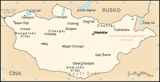 Mongolsko na mapě světa